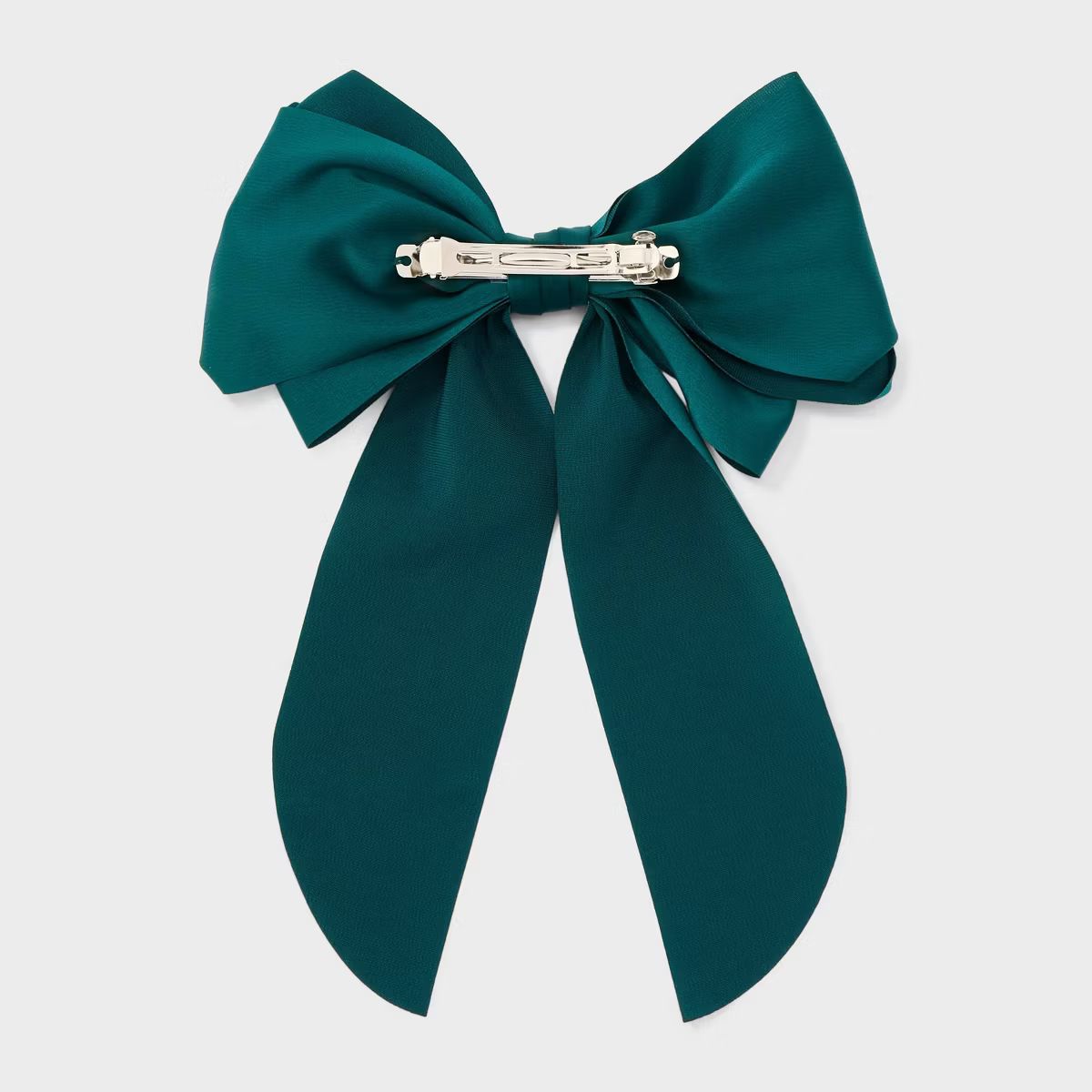 Long Tail Bow Hair Barrette - A New Day™ Green | Target