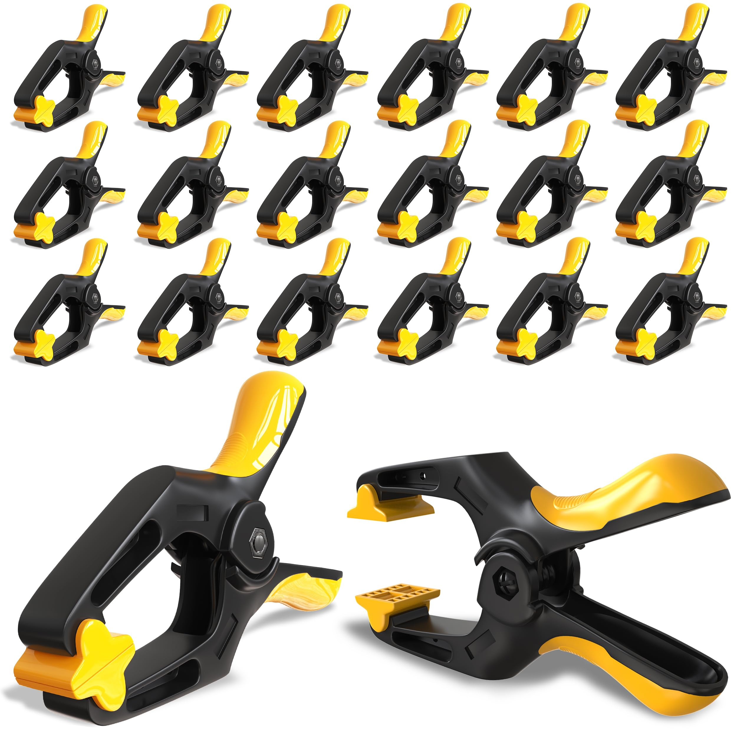 Spring Clamps 3 inch - 20 Pack Clamps for Backdrop Stand, Tarps, Crafts & Pool Cover with 1.5 Inc... | Amazon (US)