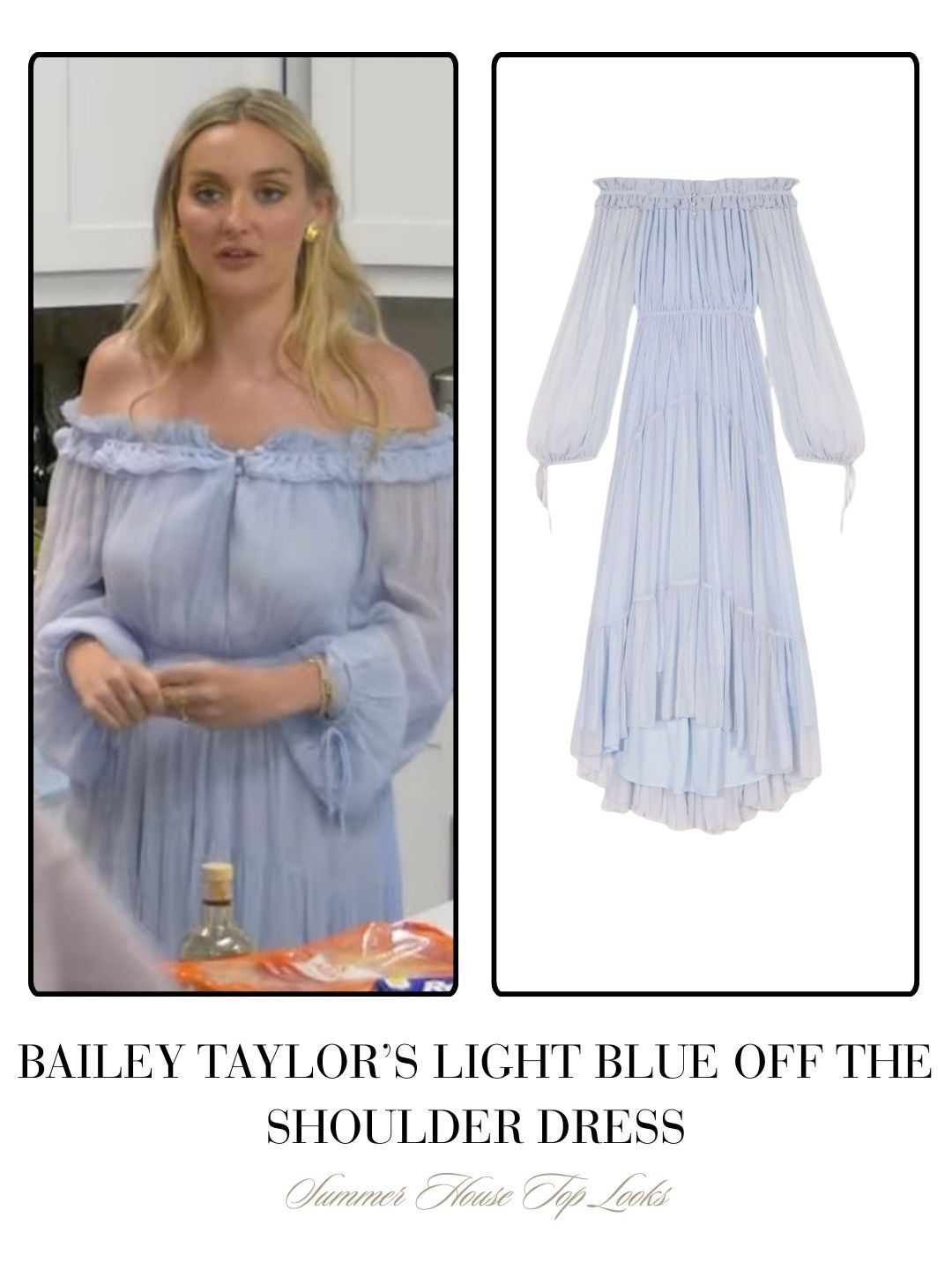 Bailey Taylor’s Light Blue Off The Shoulder Dress