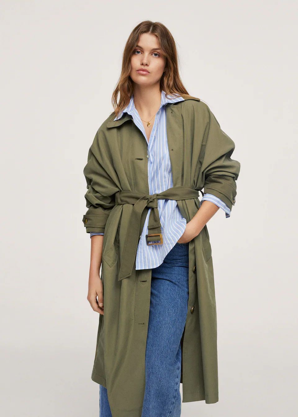 Quilted lining cotton trench coat | MANGO (US)