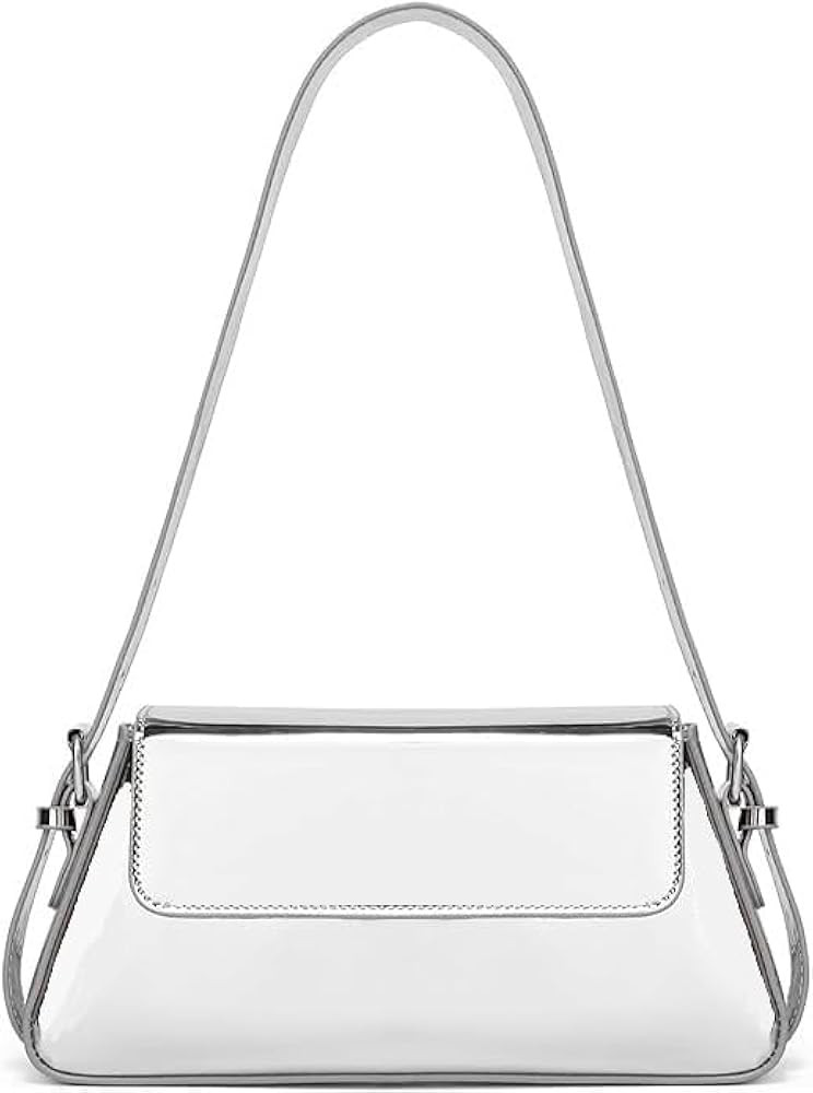 Motleader Metallic Evening Bag for Women Y2K Sliver Leather Shoulder Bags Sparkle Purse for Prom ... | Amazon (US)