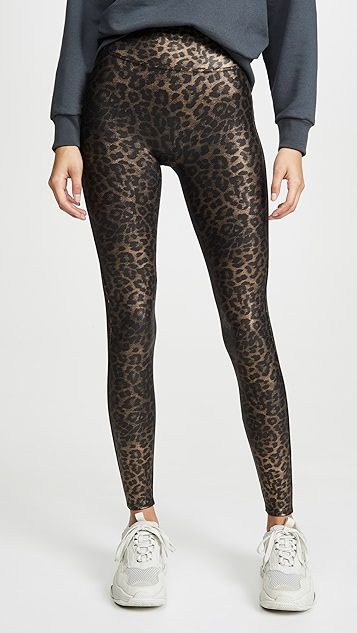 Leopard Shine Faux Leather Leggings | Shopbop