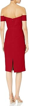 Dress the Population Women's Bailey Off The Shoulder Sweetheart Bodycon Midi Sheath Dress | Amazon (US)