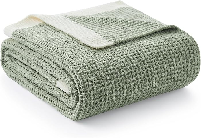 Amélie Home Waffle Throw Blanket for Couch, Soft Cozy Chenille Knit Blanket Warm Decorative Thro... | Amazon (US)