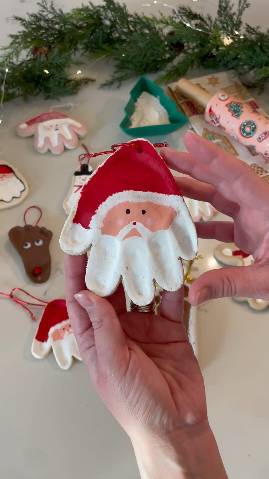Christmas Salt Dough Ornament 🎄☃️ #christmas #christmasdiy #christmascraft 

#LTKSeasonal #LTKHoliday
