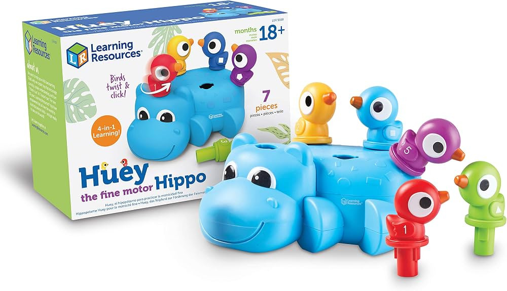 Learning Resources Huey The Fine Motor Hippo, Fine Motor Toy for Toddlers, Develops Counting and ... | Amazon (US)