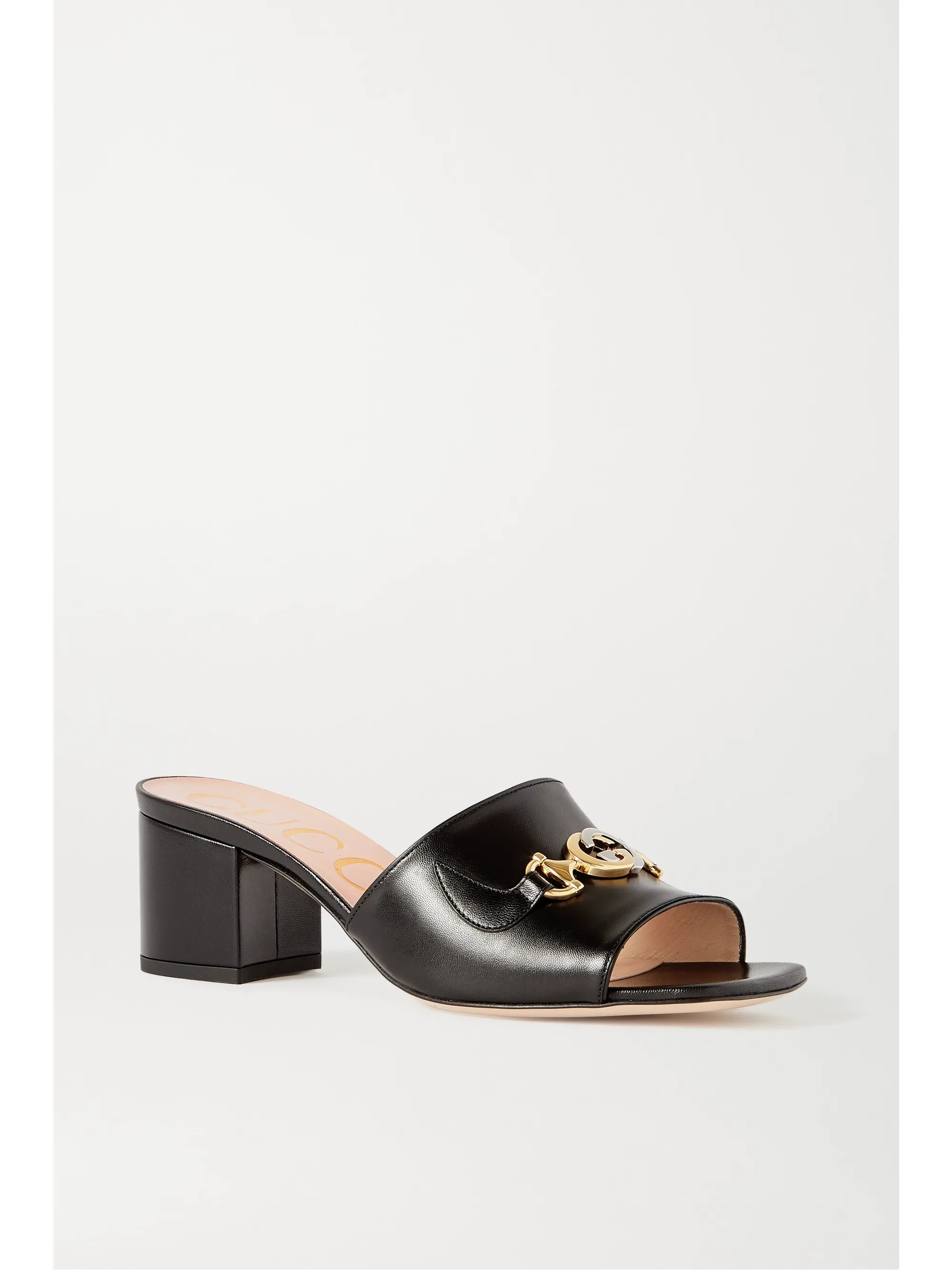 Schwarz Zumi Mules aus Leder mit Verzierung | Gucci | NET-A-PORTER | NET-A-PORTER (UK & EU)