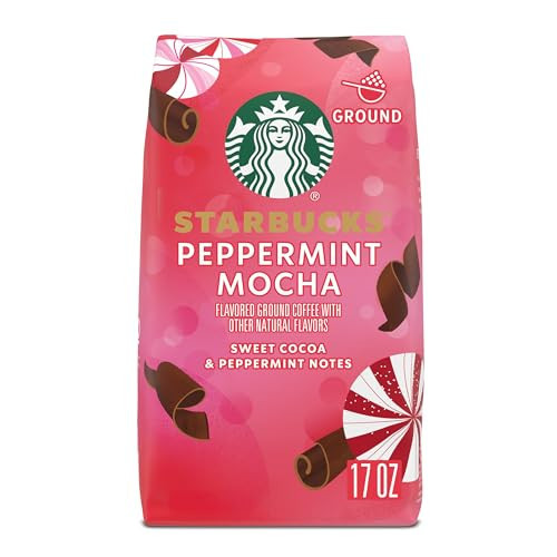 Starbucks Ground Coffee, Peppermint Mocha Naturally Flavored Coffee, 100% Arabica, Limited Holiday Edition, 1 Bag (17 Oz) | Amazon (US)