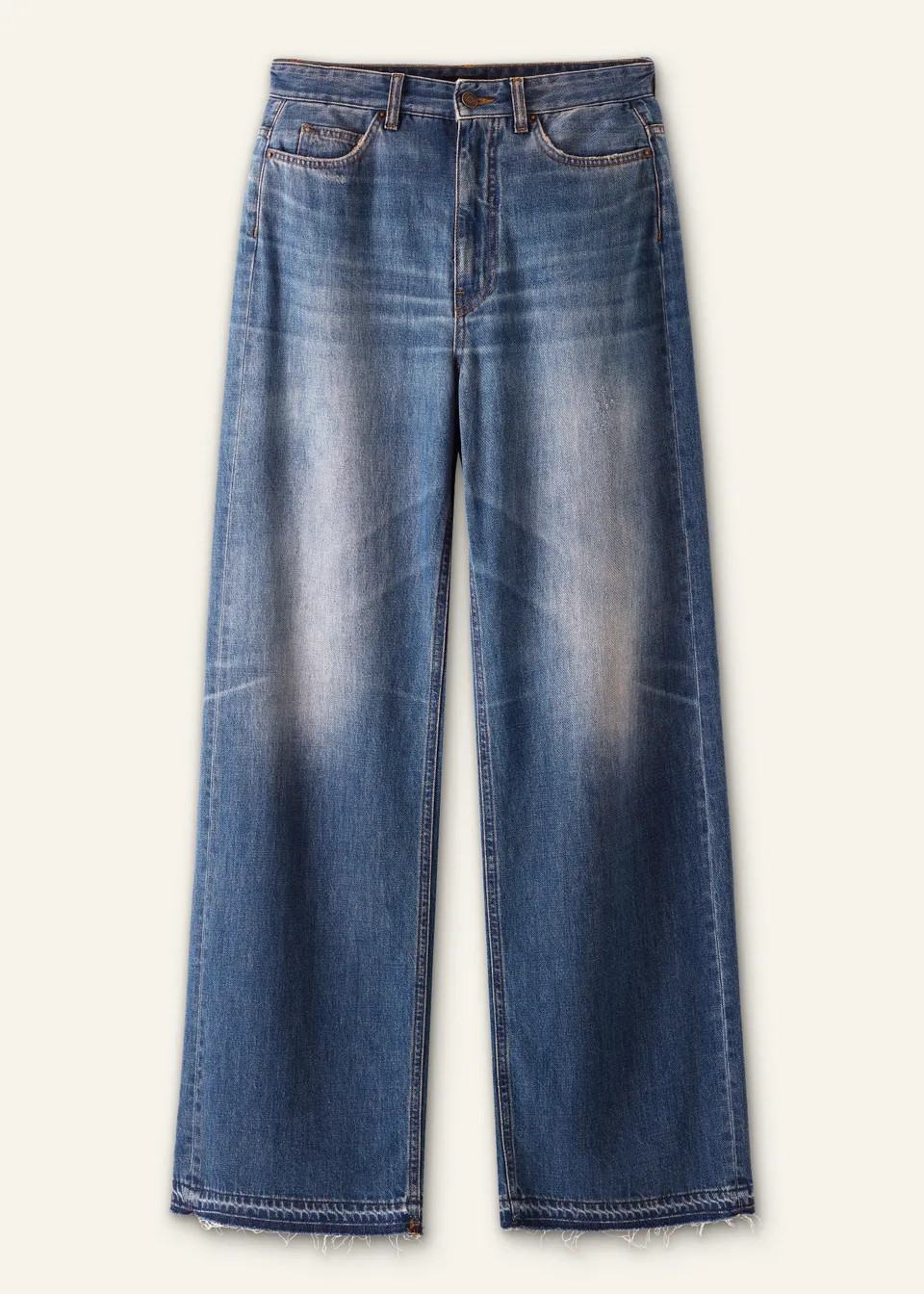 Distressed Authentic Mid-Waist Baggy Jean | ME+EM US