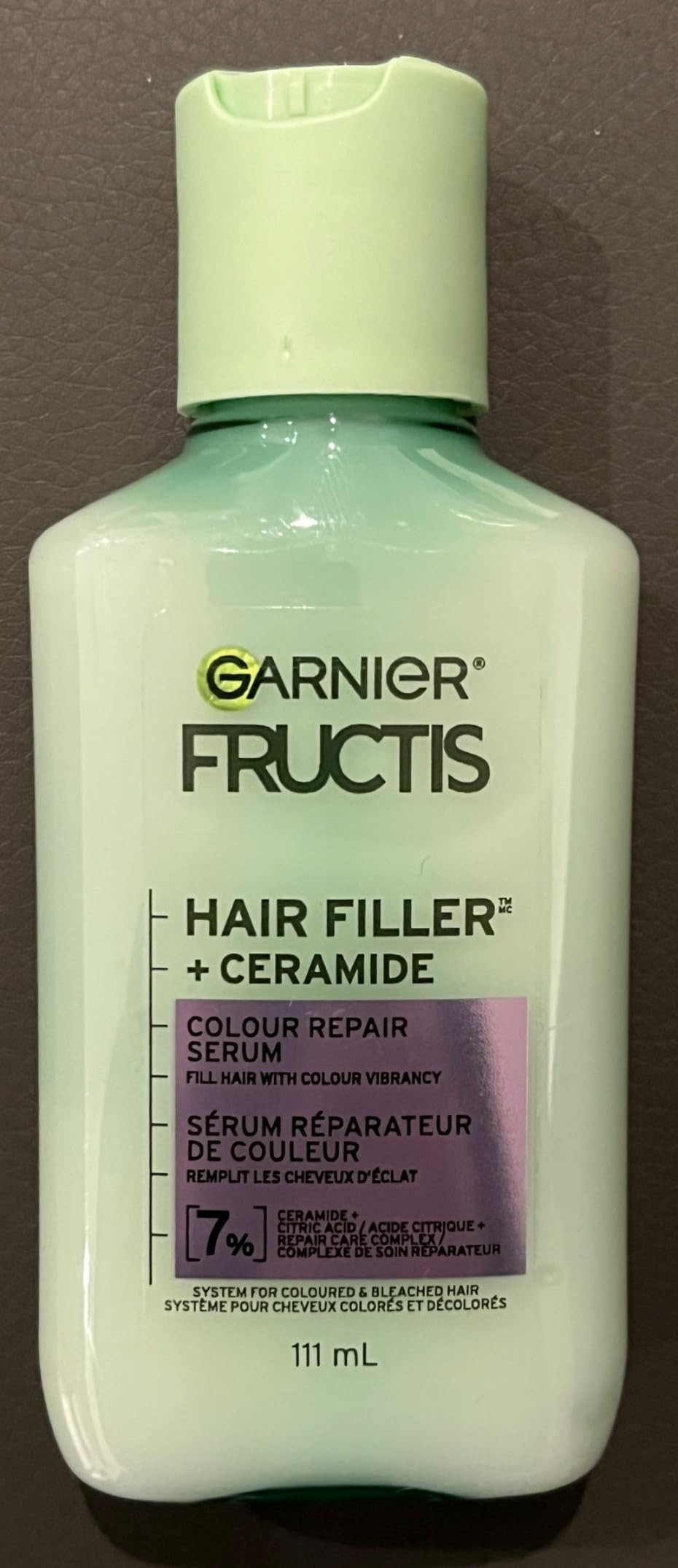 Garnier Fructis Hair Filler + Ceramide Color Repair Sulfate-Free Serum, for Colored, Bleached Hair, up to 9X Smoother & 4 weeks Vibrant Color, 111ml | Amazon (CA)