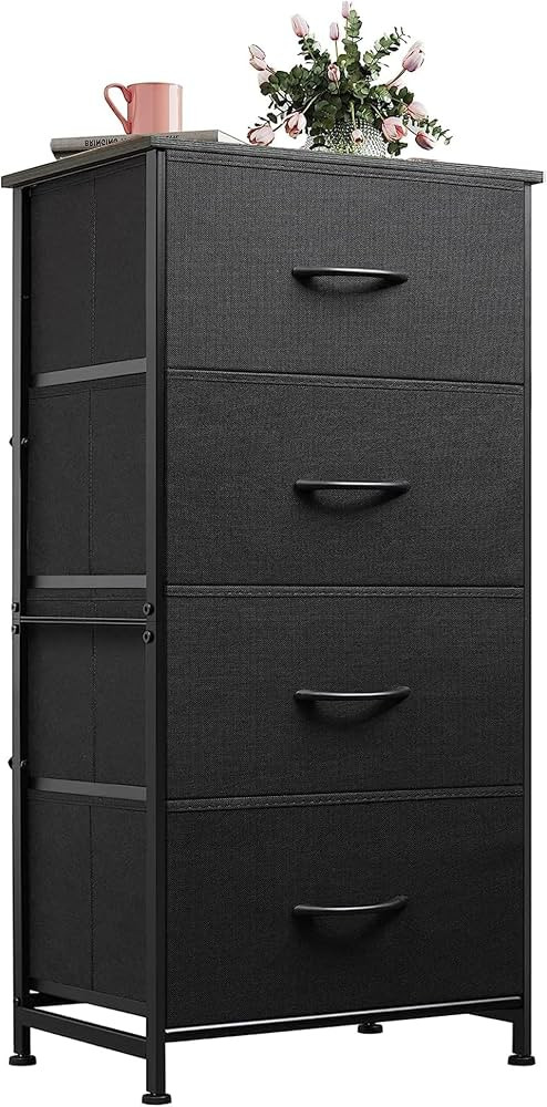 WLIVE Dresser with 4 Drawers, Fabric Storage Tower, Organizer Unit for Bedroom, Hallway, Entryway... | Amazon (US)