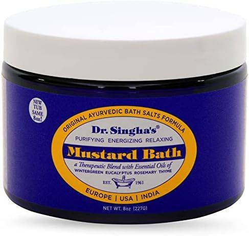 Dr. Singha's Mustard Bath Salts, Therapeutic Bath Detox - Relaxing Bath Soak for Sore Muscles, Re... | Amazon (US)