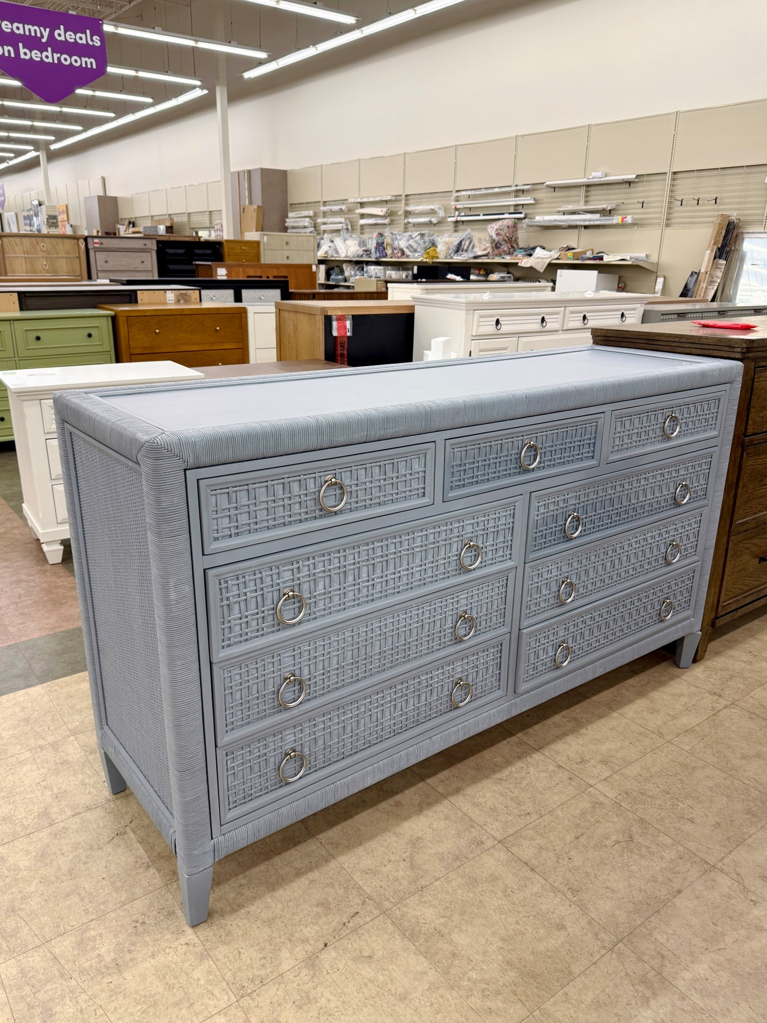 Sale alert on this beautiful coastal dresser! 💙 The Monterey 9-Drawer Wicker Dresser by Birch Lane blends classic style with relaxed beach-house charm thanks to its woven wicker texture. ✨ With nine spacious drawers, it offers plenty of storage while keeping the space feeling light and breezy. 🌊 Shown here in the Sea Glass finish and currently on sale. A gorgeous piece for a coastal-inspired bedroom. Linked it here along with similar furniture finds! ☺️ #CoastalHome #Dresser #BedroomFurniture

#LTKHome #LTKSaleAlert