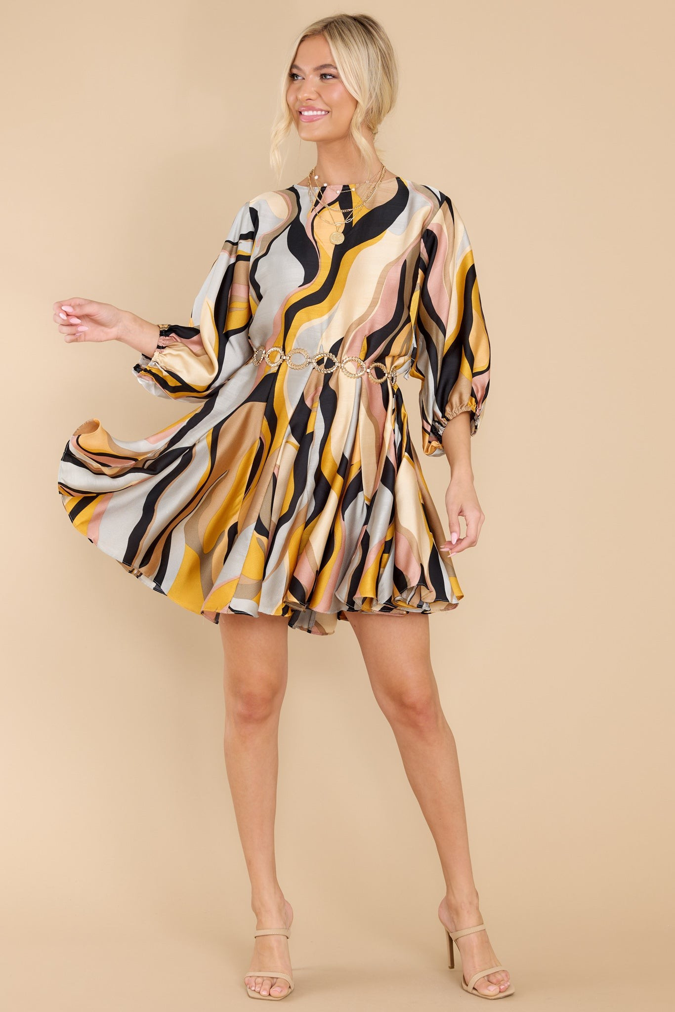 Love Fusion Black Multi Print Dress | Red Dress 