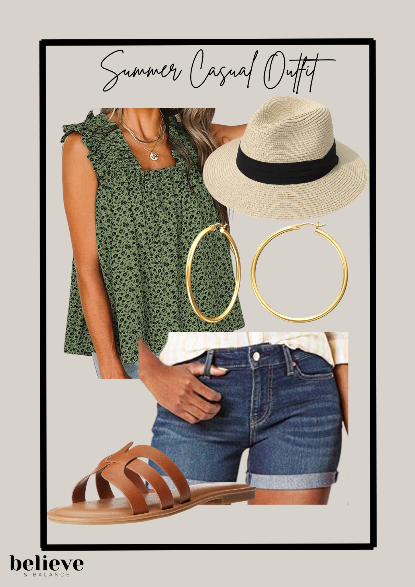 This summer casual outfit is perfect for running errands or as a vacation outfit with the family or even as casual resort wear.  I love a simple sandal paired with a cute hat and simple shorts for all of my summer outfits 

#LTKstyletip #LTKFind #LTKSeasonal