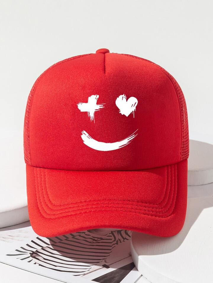 Men Expression Print Trucker Hat | SHEIN