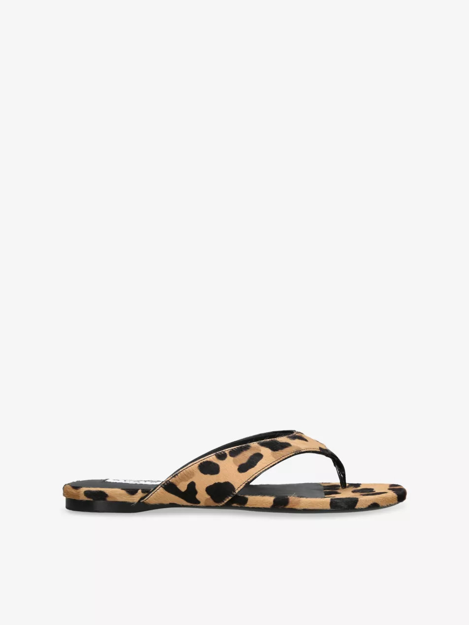 Leopard-Print Calf-Hair Sandals | Selfridges