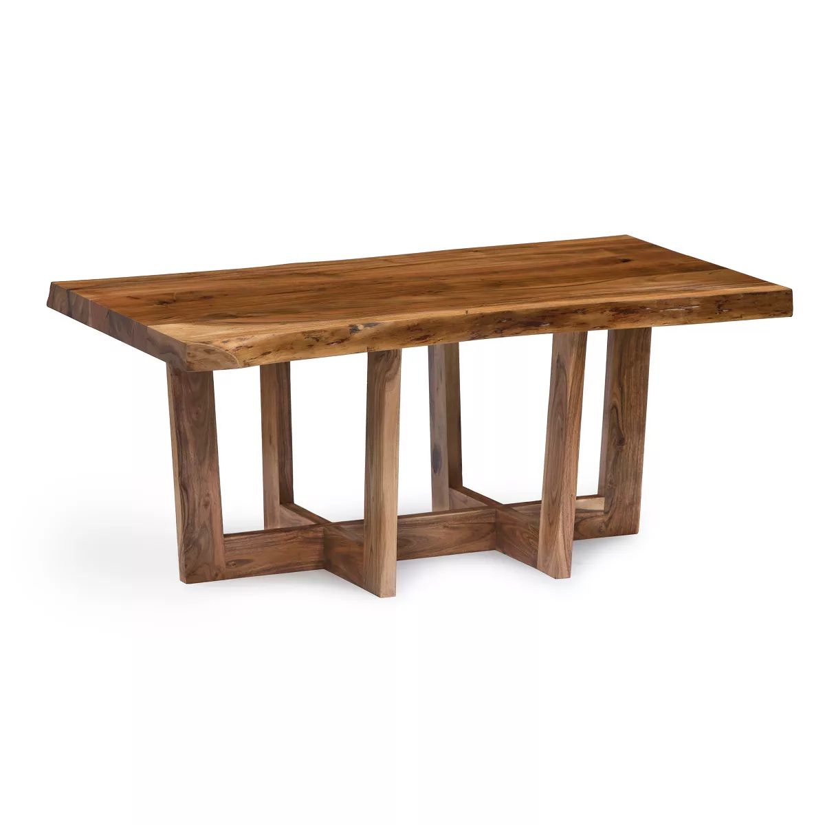 Alaterre Furniture 42" Berkshire Natural Brown Live Edge Coffee Table Solid Wood | Target