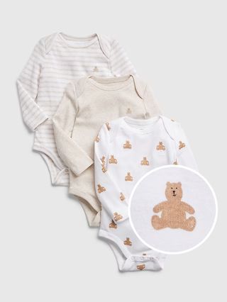 Baby 100% Organic Cotton First Favorite  Bodysuit (3-Pack) | Gap (US)