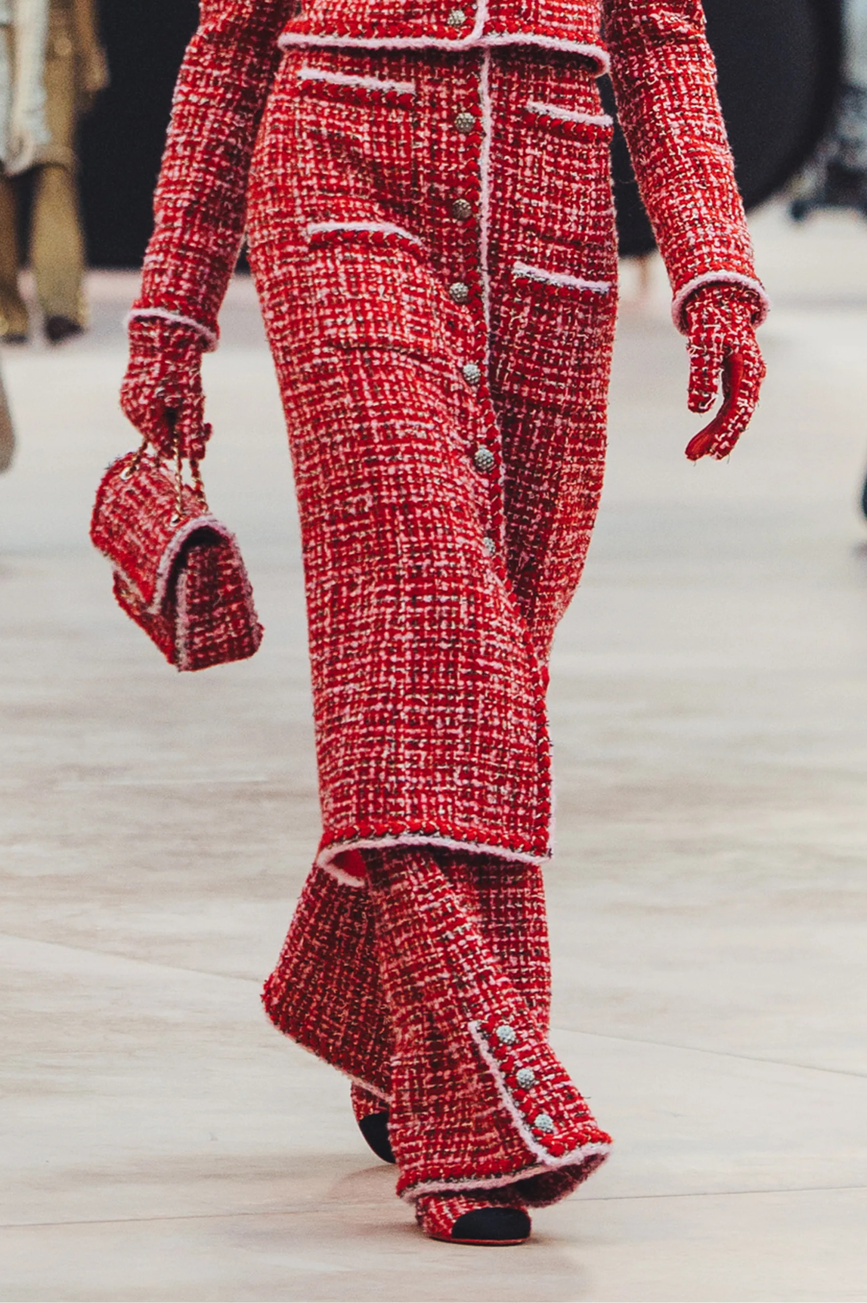 Pants - Tweed, red, pink & black — Fashion | CHANEL | Chanel, Inc. (US)