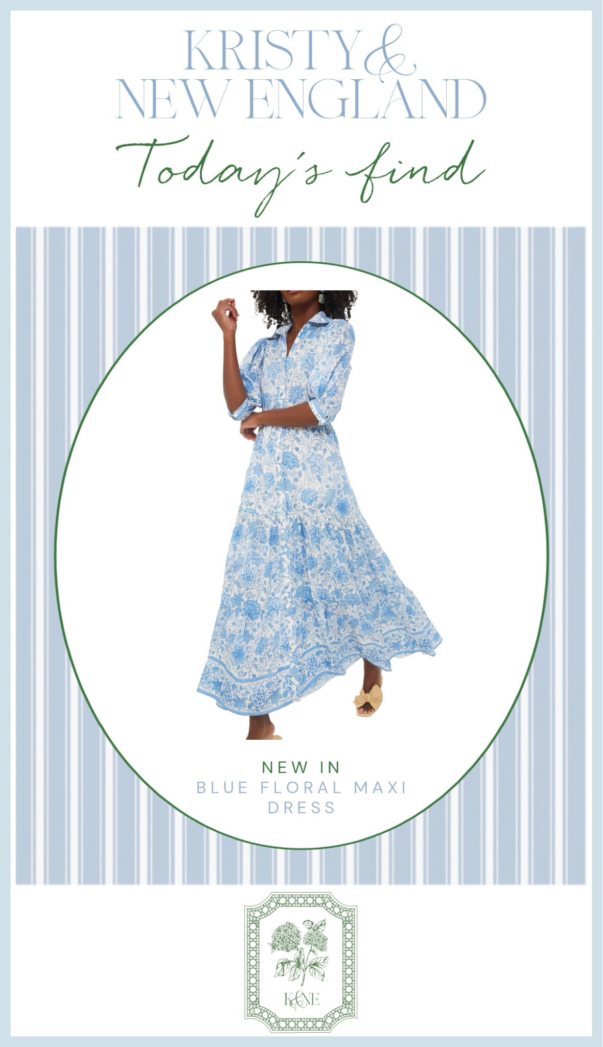 Love this blue and white dress 

#LTKmidsize #LTKover40