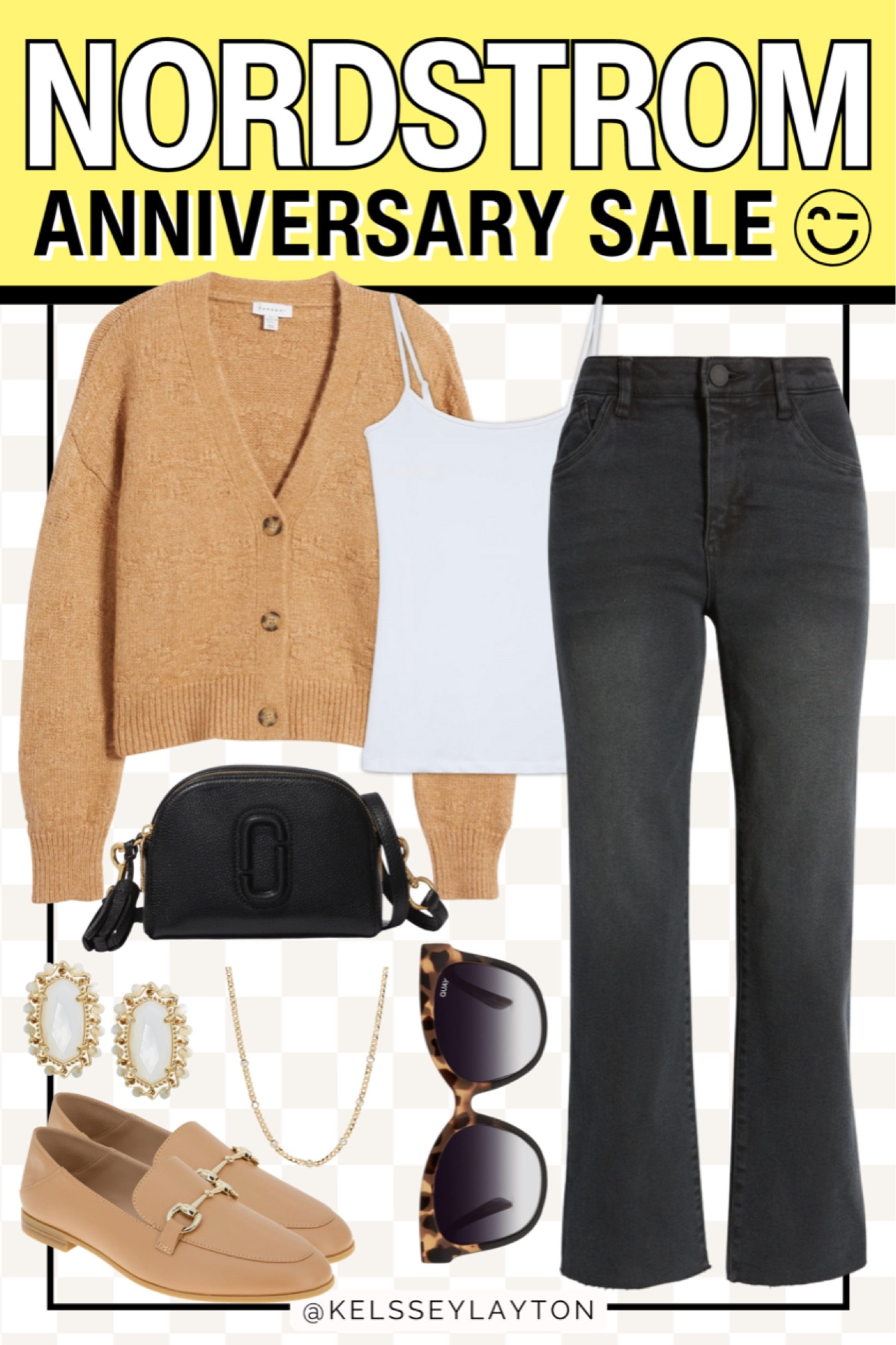 Nordstrom Anniversary sale outfit idea! Topshop cardigan, black jeans, loafers, black crossbody 

#LTKshoecrush #LTKsalealert #LTKxNSale