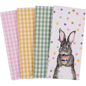 KAF Home Pantry Kitchen Holiday Dish Towel Set of 4, 100-Percent Cotton, 18 x 28-inch (Easter Egg Bu | Amazon (US)