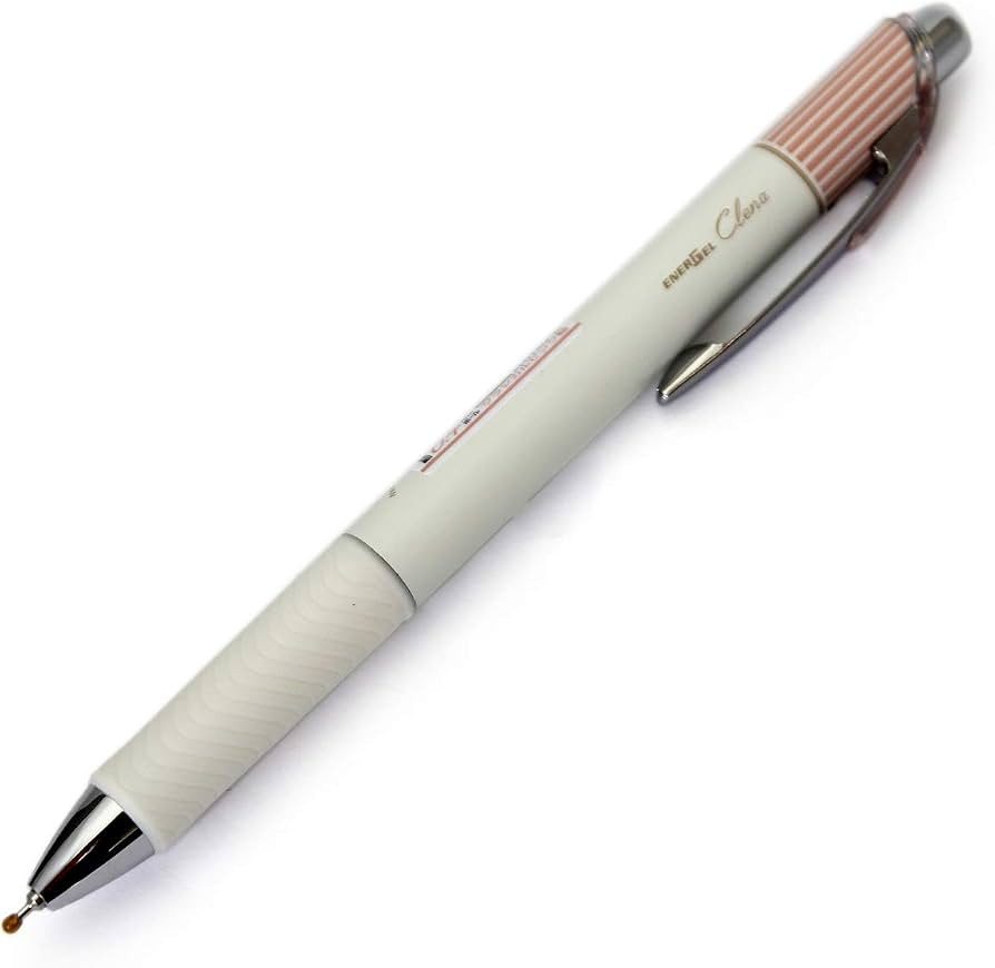 Amazon.com: Pentel EnerGel Clena Retractable Liquid Gel Pen, Micro Fine Point 0.4mm Needle Tip, Black Ink, Classical Pink Body (BLN74LP-A) : Office Products | Amazon (US)