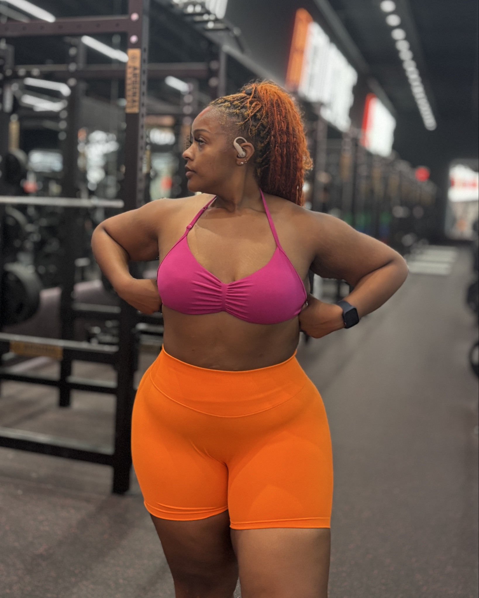 The shorts are the star of the show 😍 

Shorts - XL 
Bra - Large (I would size down to a medium if you are in the itty bitty crew like me because the straps aren’t adjustable)

#LTKU #LTKActive #LTKSaleAlert
