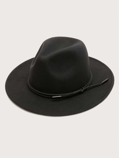 Solid Knot Decor Fedora Hat | SHEIN