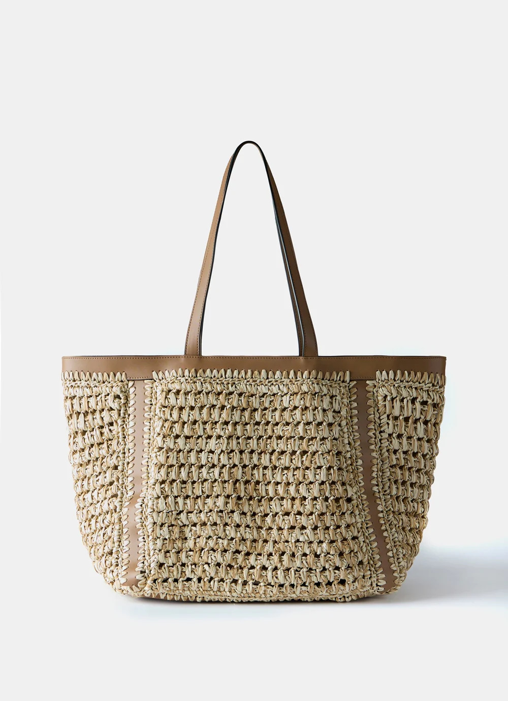 Tan Woven Tote Bag | Mint Velvet