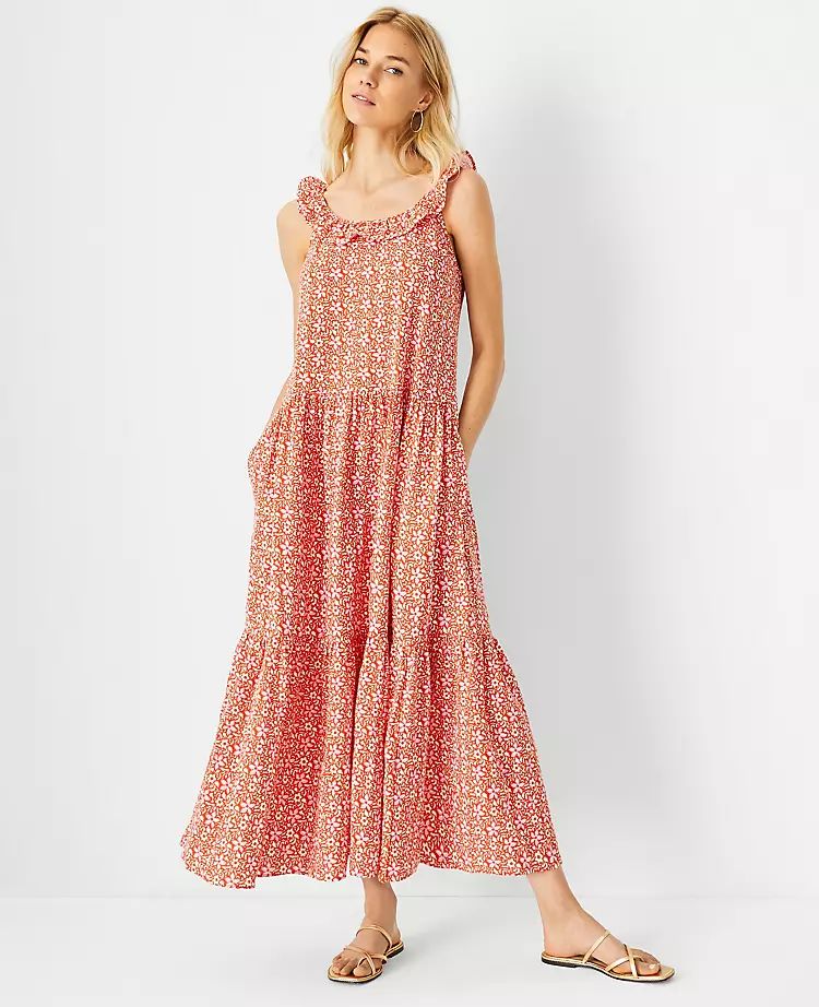 Ruffle Neck Maxi Dress | Ann Taylor | Ann Taylor (US)