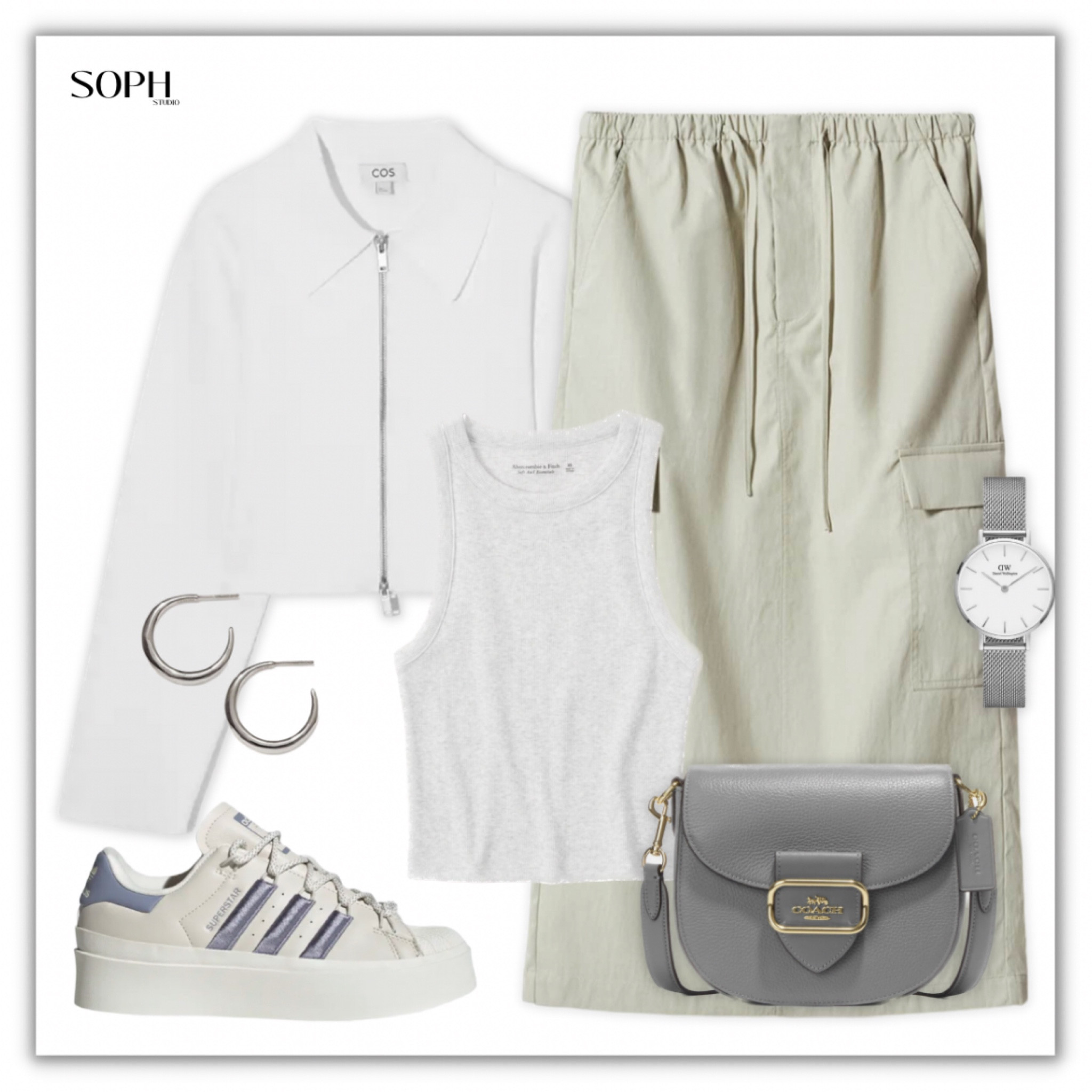 Cargo maxi skirt styled casually. Perfect for leisure strolls in spring 😊🍃☀️