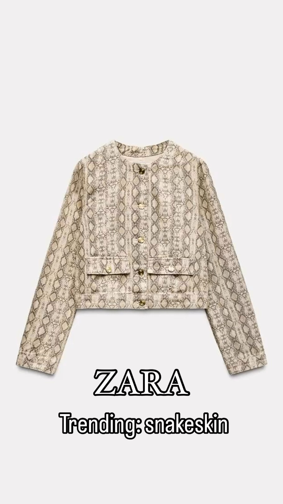 Trending on ZARA: snakeskin print 

#LTKWatchNow #LTKFindsUnder100 #LTKFindsUnder50