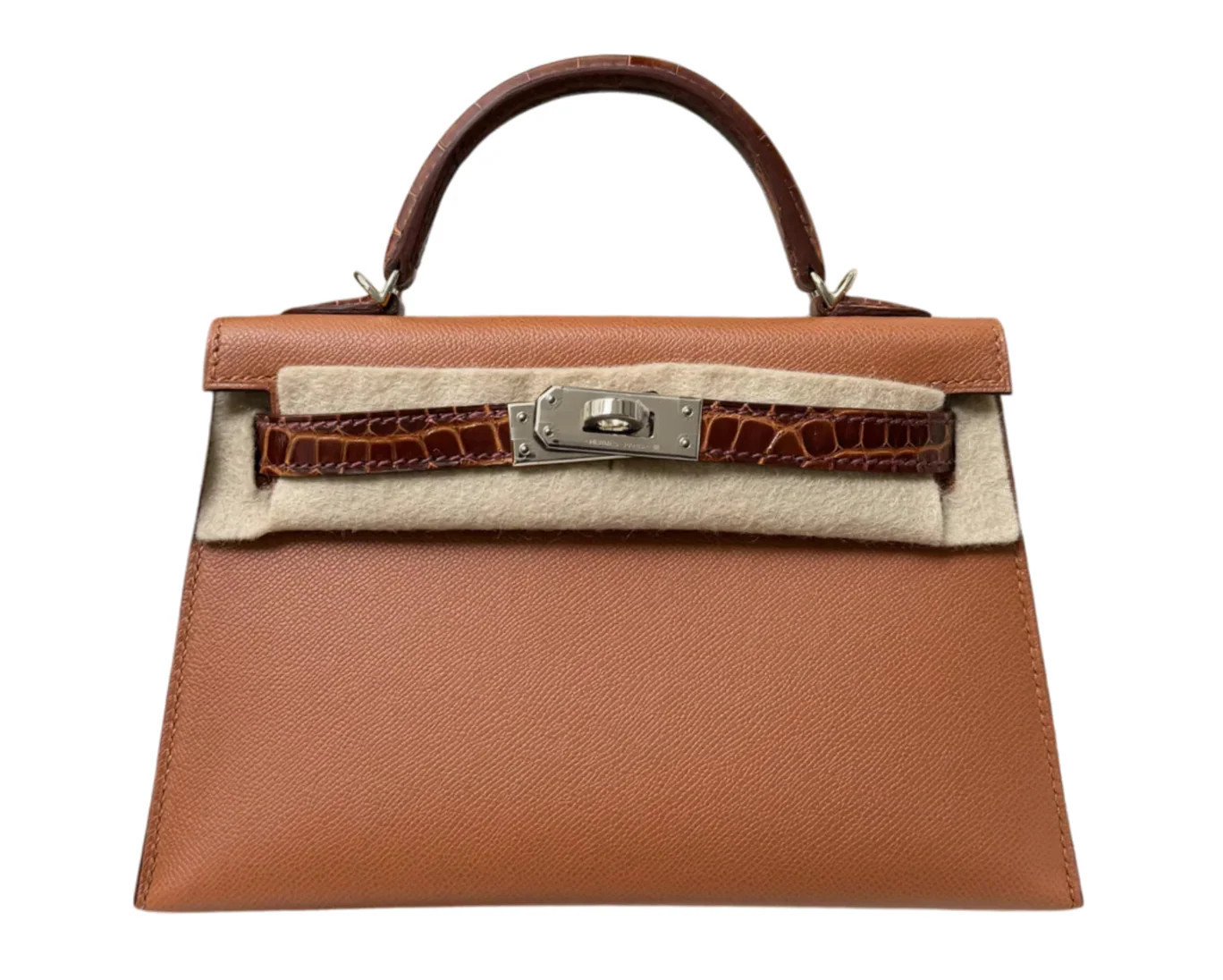 Touch Madame Gold & Mississippiensis Alligator Miel Kelly 20cms Palladium Hardware | Italist.com US