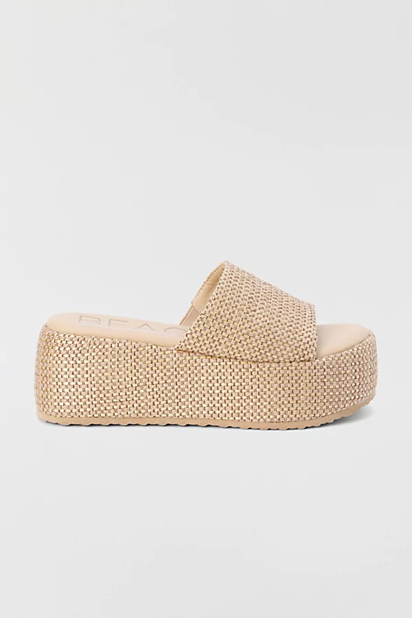 Beach By Matisse Footwear Pismo Platform Slide Sandal in Tan, Women's at Urban Outfitters | Urban Outfitters (US and RoW)