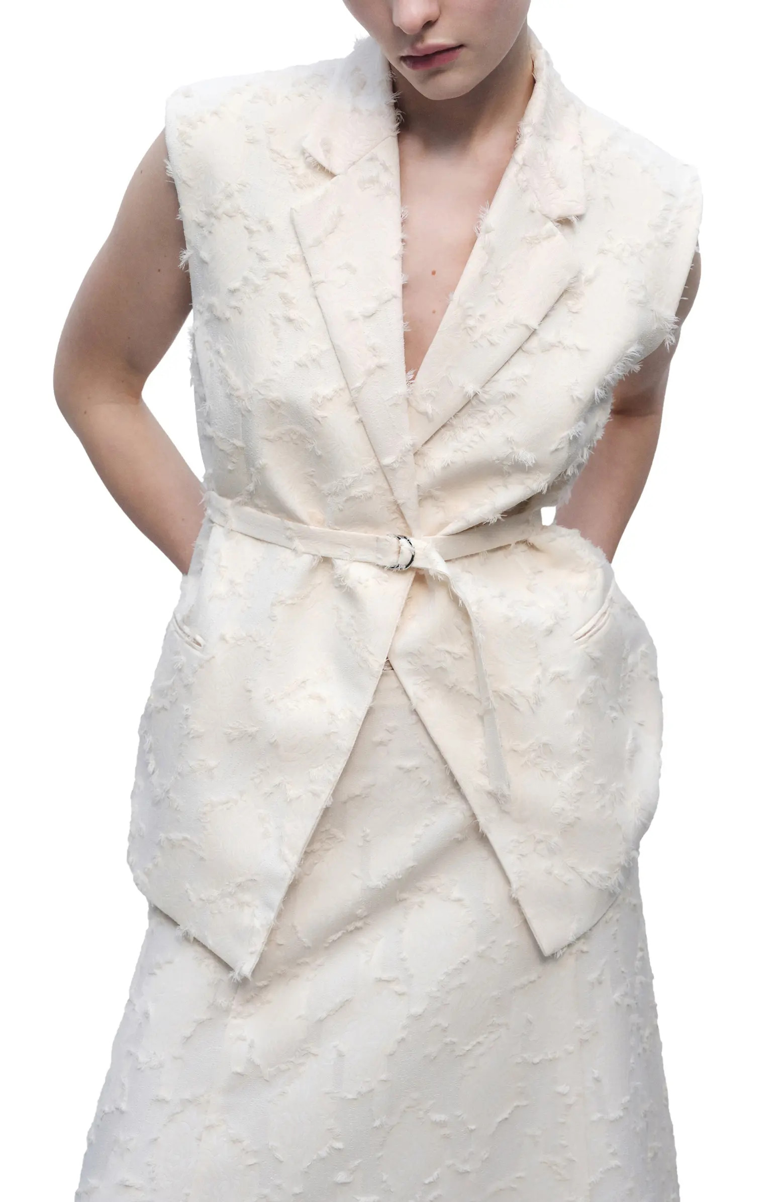 Textured Belted Vest | Nordstrom