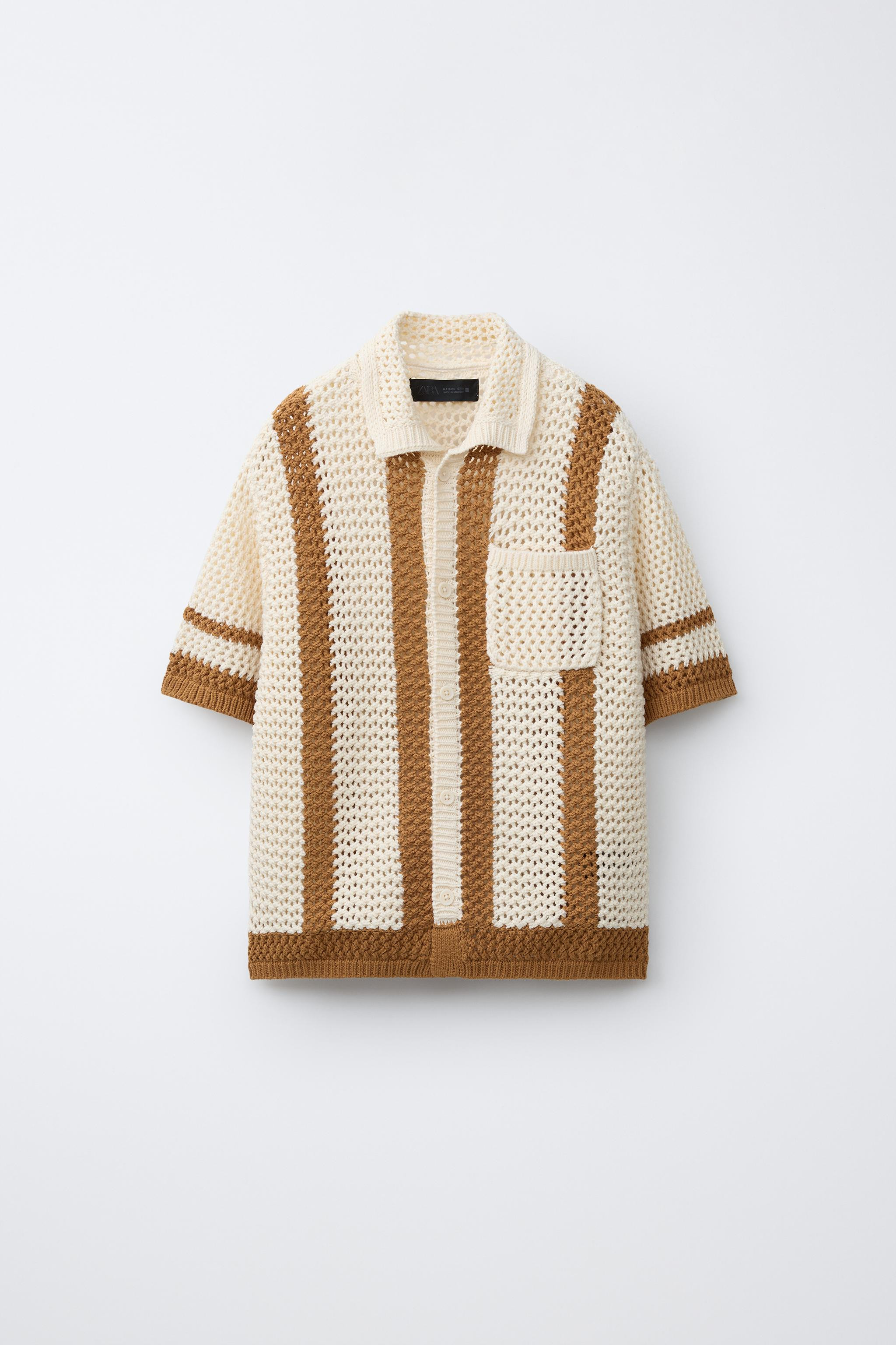 CROCHET KNIT SHIRT | Zara US