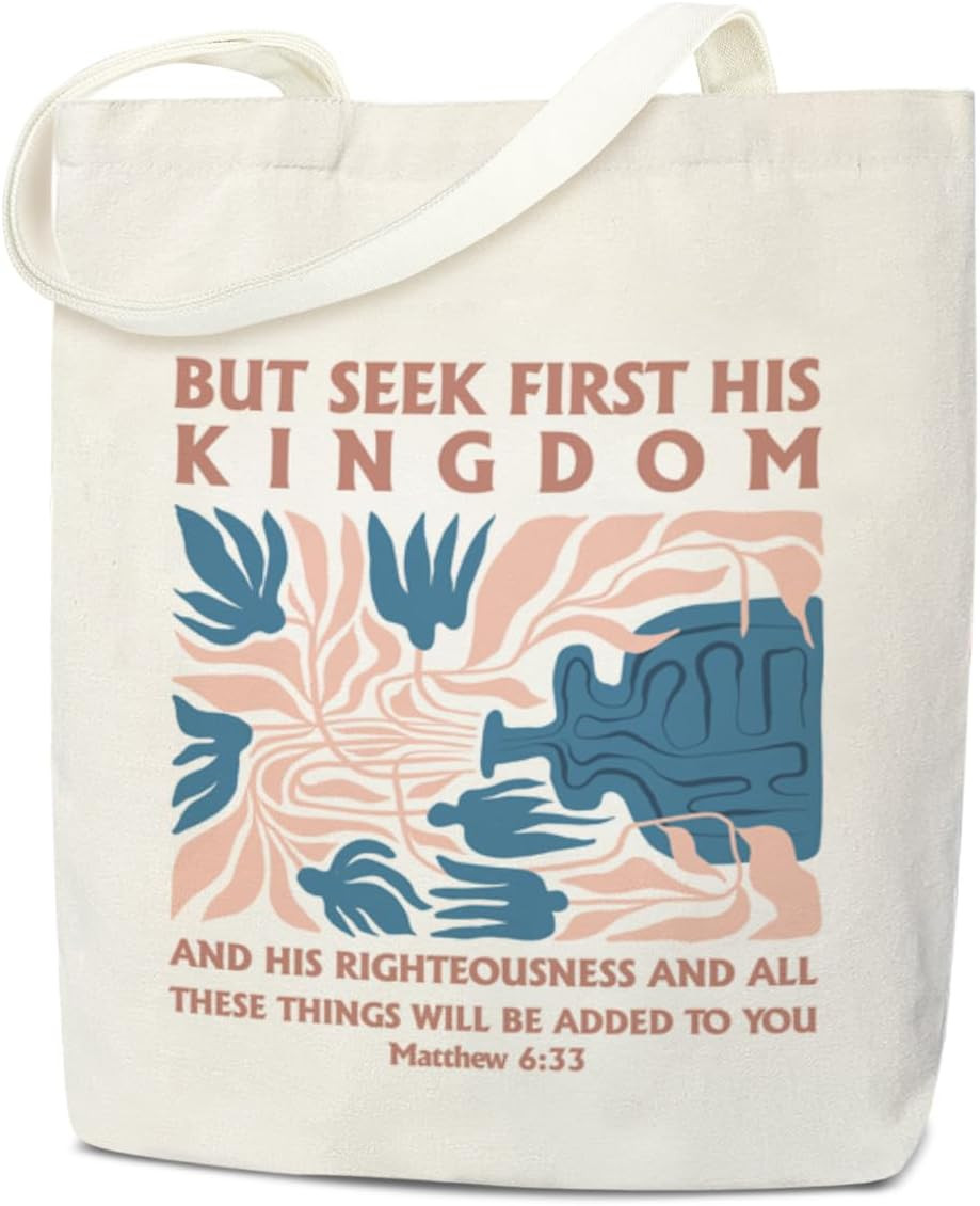 Christian Tote Bag Aesthetic, Canvas Tote Bag for Women, Religious Gifts Christian Gifts Inspirat... | Amazon (US)