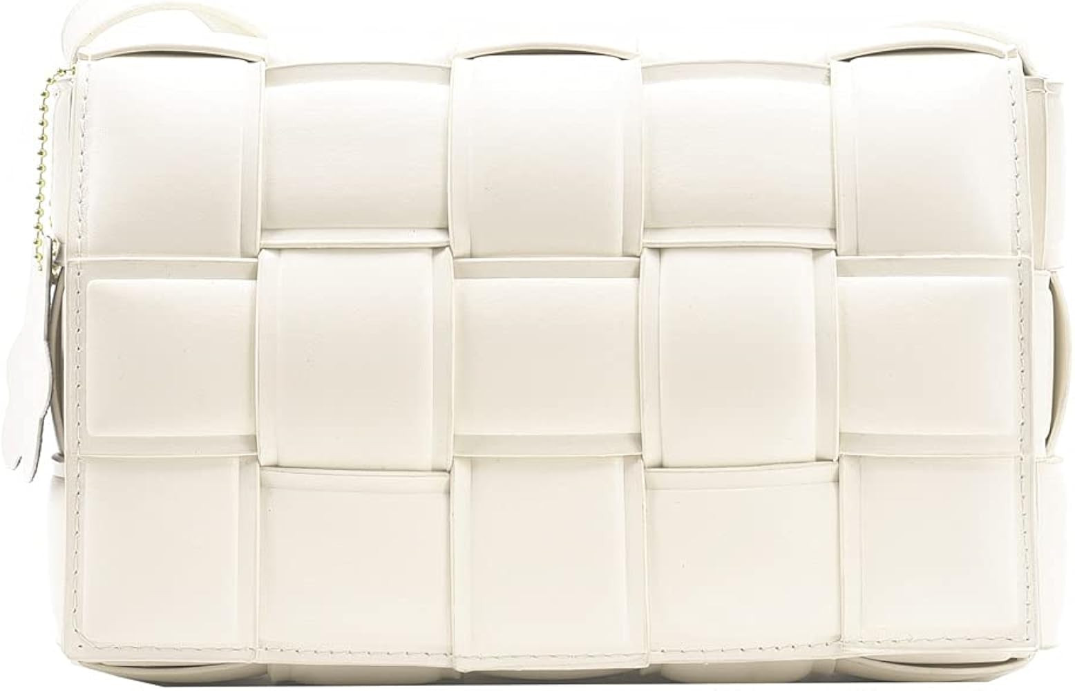 Designer Woven PU Leather Crossbody Messenger Bags Women Shoulder Purse Handbags With Adjustable ... | Amazon (US)