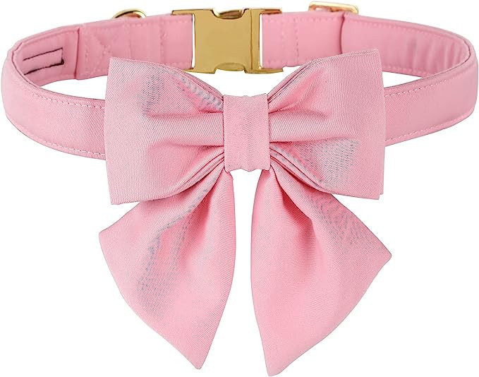 Maca Bates Dog Collar with Bow- Bow for Dog, 12 Solid Colors Sailor Bow Tie Adjustable Collar for... | Amazon (US)