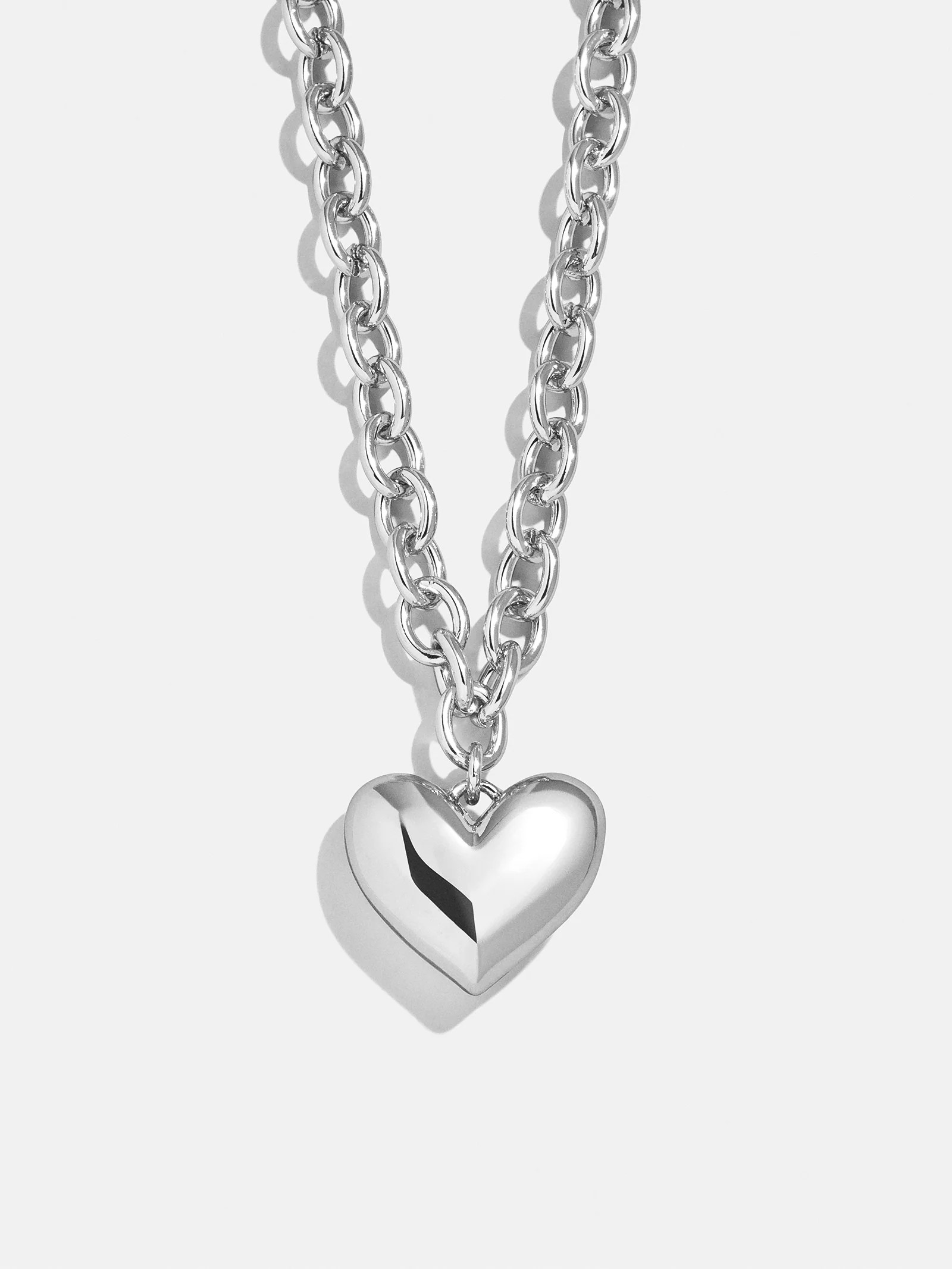 Millie Mini Bubble Heart Necklace - Silver | BaubleBar