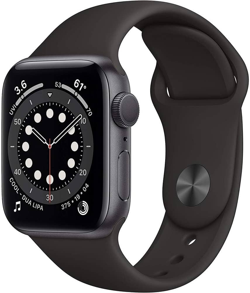 Apple Watch Series 6 (GPS + Cellular, 44mm) - Space Gray Aluminum Case with Black Sport Band (Ren... | Amazon (US)