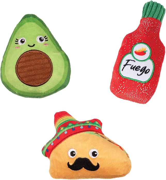 Amazon.com: Fringe Studio Plush Dog Toy, 3 Pieces Set, Taste The Heat, Pet Shop Collection (66215... | Amazon (US)
