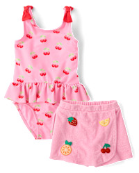 Girls Sleeveless Cherry 2-Piece Swim Set - Swim Shop - PINK | Gymboree | Gymboree