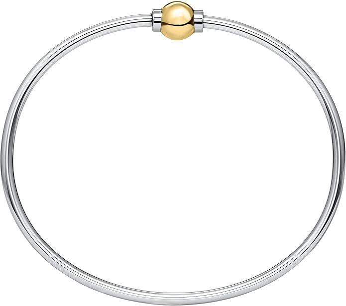 Lighthouse Creations The Traditional Sterling Silver & 14K Yellow Gold Clad Single Ball Threaded ... | Amazon (US)