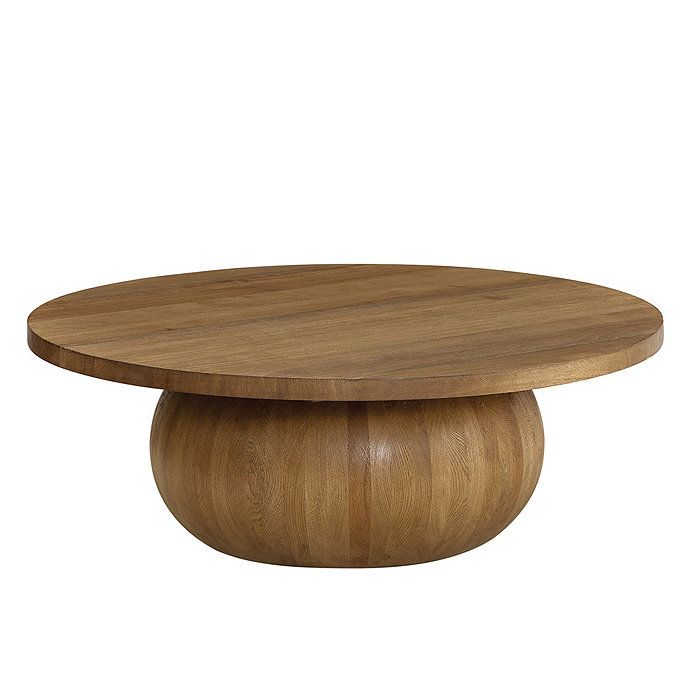 Winnona Round Wood Pedestal Coffee Table | Ballard Designs, Inc.