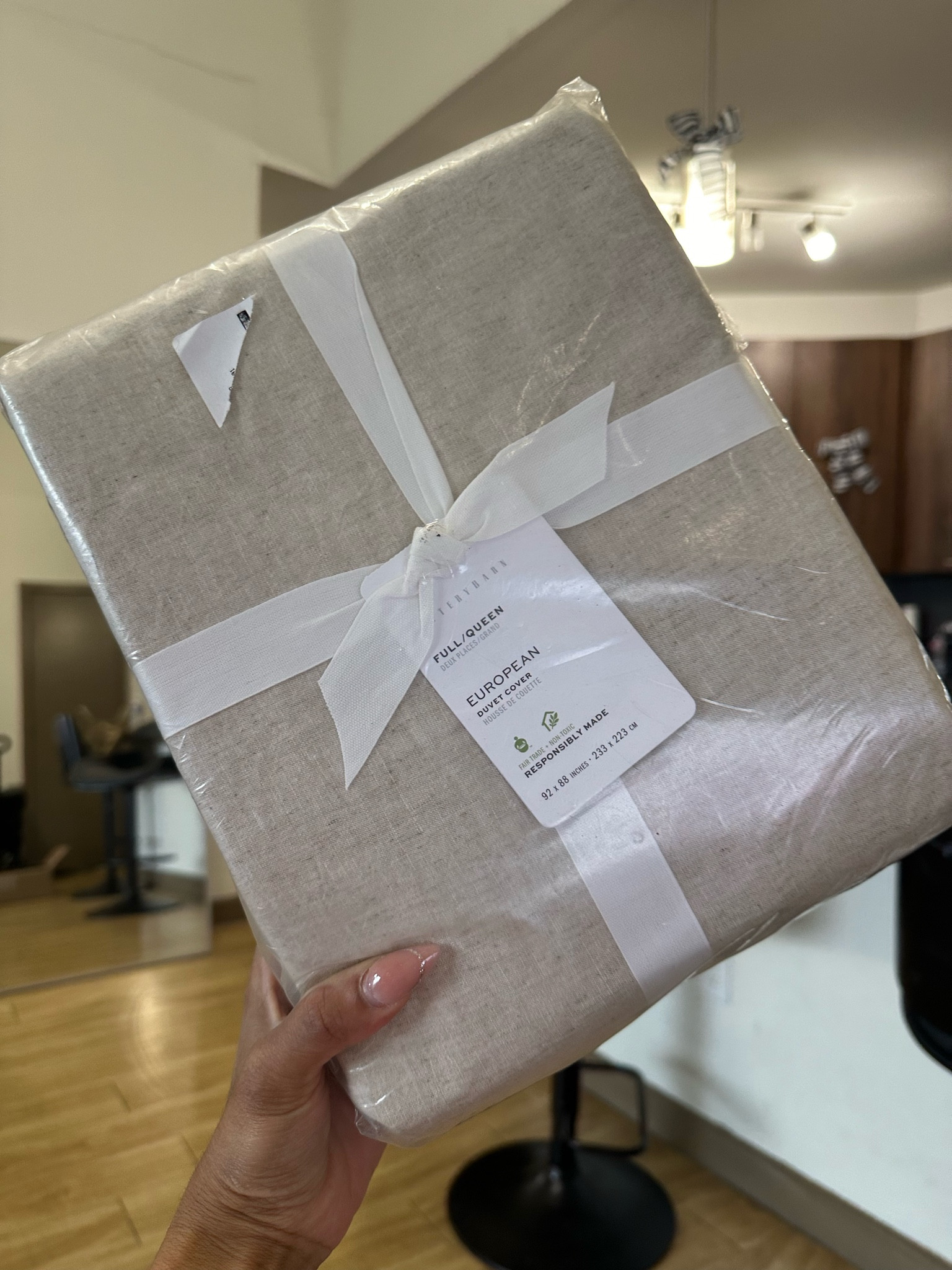 I vowed this year to not pour from an empty cup so in order to do so I must take care of SELF and in doing that I realize I deserved a great night sleep and a great nights sleep definitely starts with a pottery barn  duvet 😍