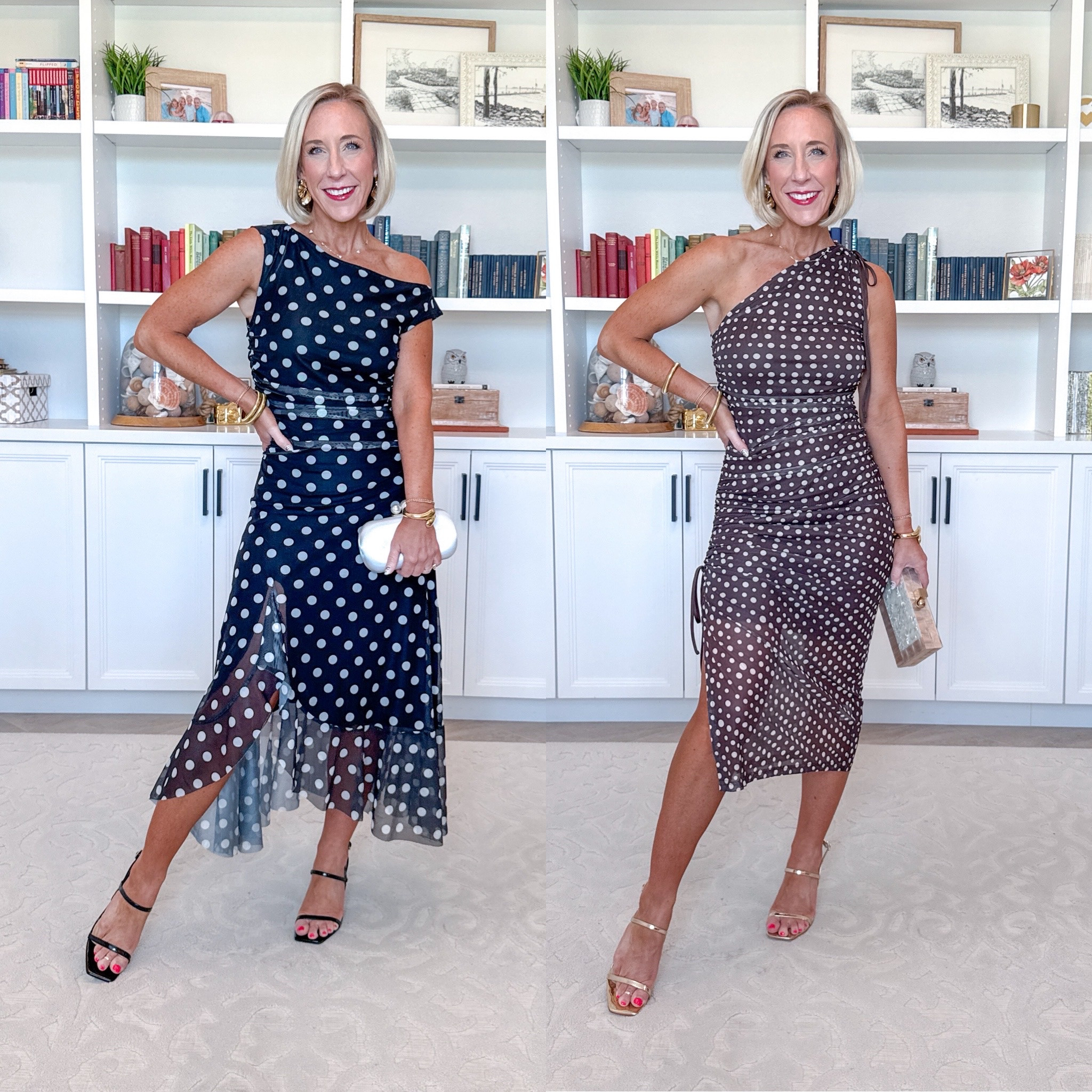 Amazon - wedding and special occasion dresses * Polka Dot One Shoulder Asymmetrical Ruched Mesh Maxi Dress - size small. 6 colors. One Shoulder Bodycon Mesh Ruched Dress - size small. 6 colors. 

#LTKOver40#LTKSeasonal#LTKWedding 

 