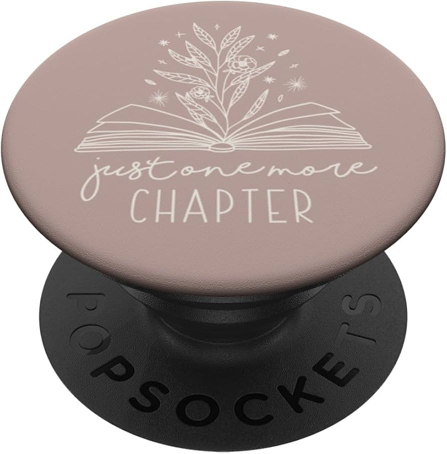 Just One More Chapter - Floral Book Lover (Pink Taupe) PopSockets Standard PopGrip | Amazon (US)